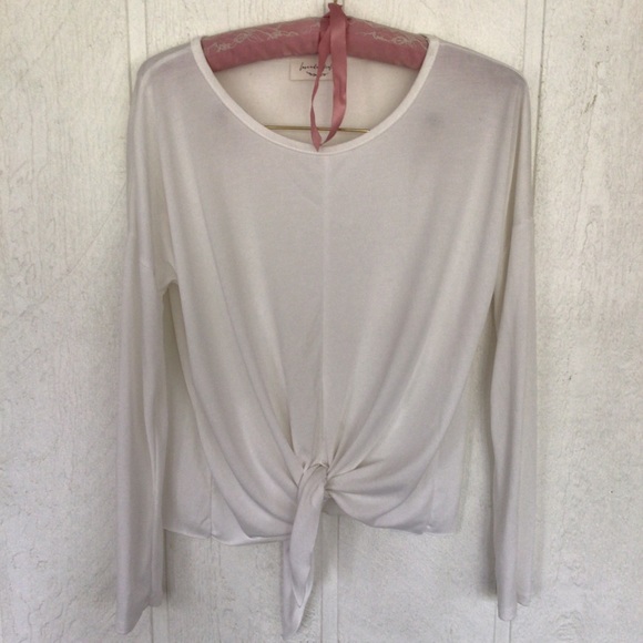 ANTHROPOLOGIE LAVENDER FIELDS WHITE TIE FRONT TOP NWOT SMALL - Picture 6 of 7